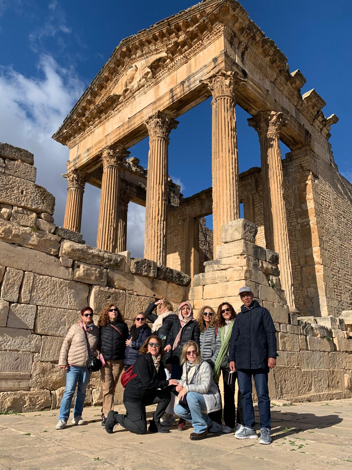 Capitol in ancient Dougga Roman site – UNESCO World Heritage Tunisia